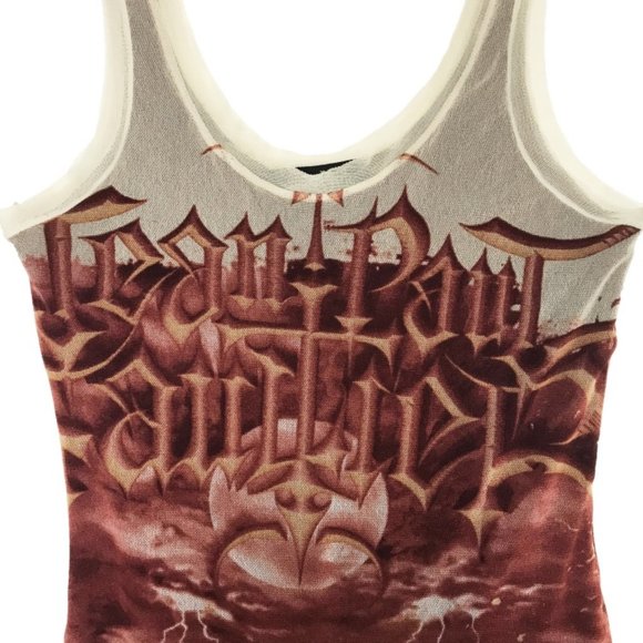 RARE VINTAGE JEAN PAUL GAULTIER TATTOO SATAN DRESS - Picture 14 of 16